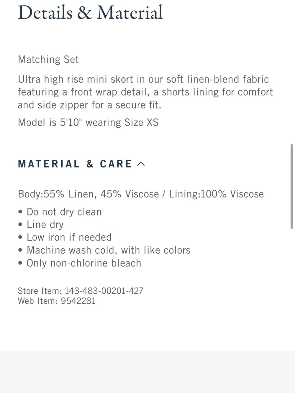 The A&F Scarlett Linen-Blend Wrap
Mini Skort - Picture 5 of 6